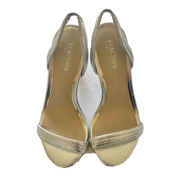 Kenneth Cole Shoes - Kenneth Cole Bobbi Womens Sling Back Heeled Sandal Silver 5M